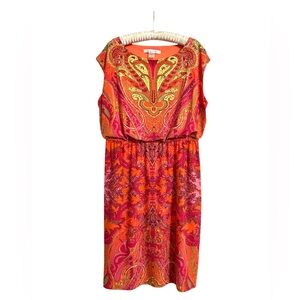 Peter Nygard Sleeveless Multicolored Dress Size L